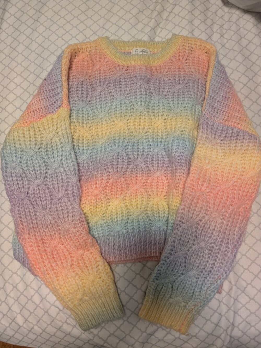 Jessica Simpson rainbow pullover sweater